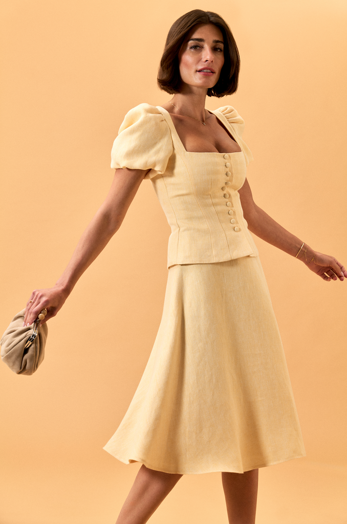 Leinenset FRANCESCA - Buttergelb