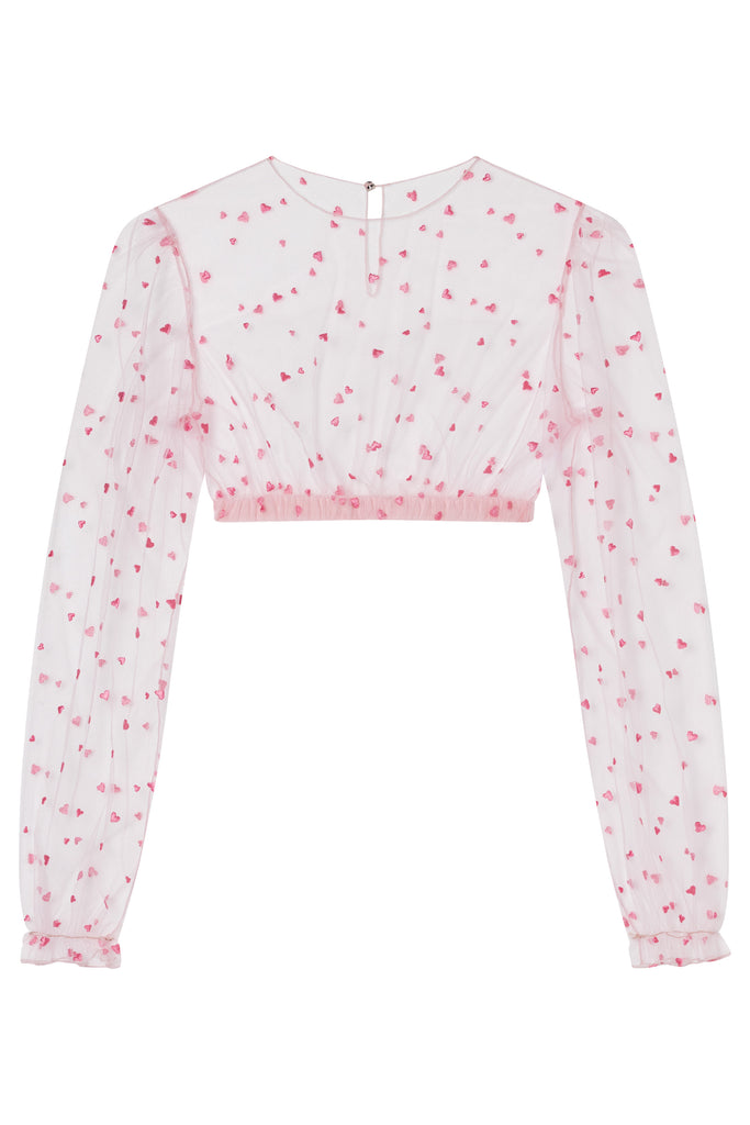 Dirndlbluse ROSA CUORI by Shanice Messina - Langarm