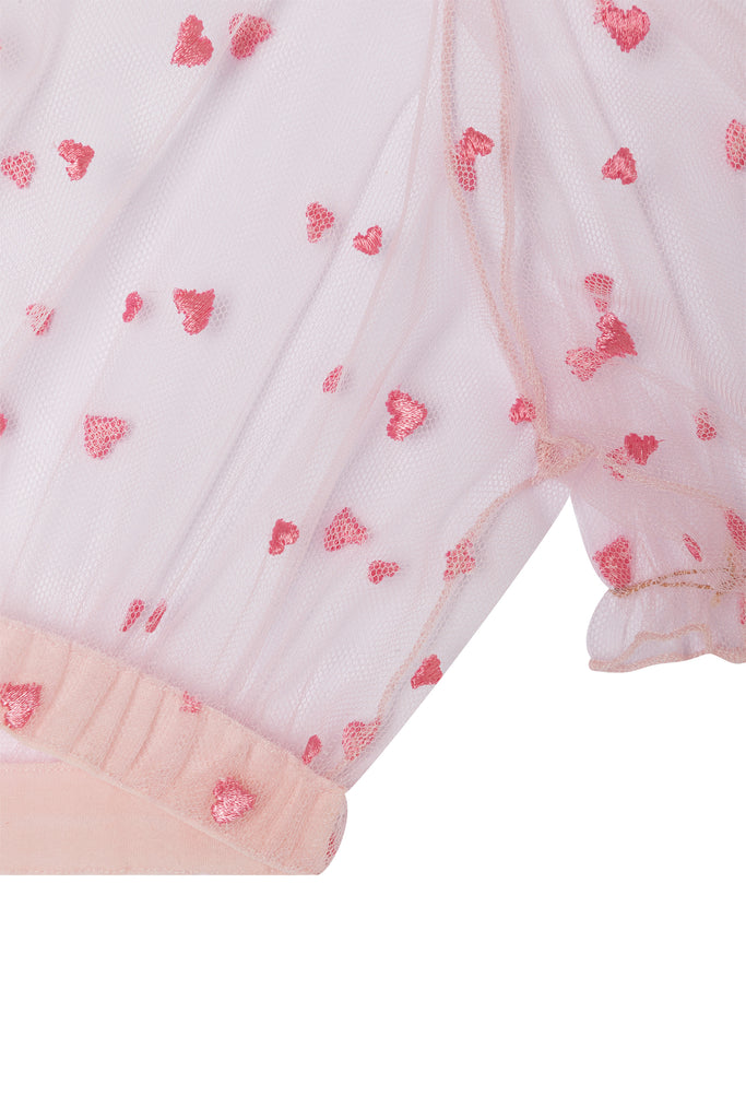 Dirndlbluse ROSA CUORI by Shanice Messina - Kurzarm